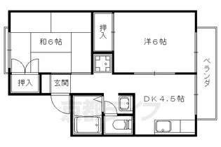 京都府京都市山科区西野小柳町【アパート】の間取り