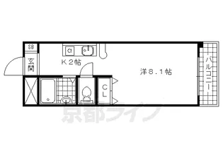 パレやましな佐わらび【212号室】の間取り