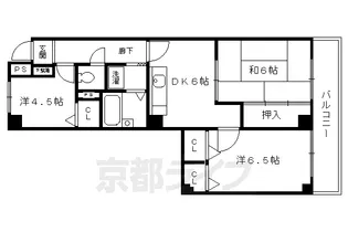 トーカン淀本町マンション【302号室】の間取り