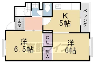 京都府京都市山科区西野岸ノ下町【マンション】の間取り