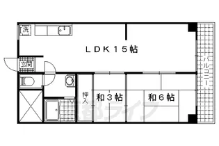 ハイツクローバー【C402号室】の間取り