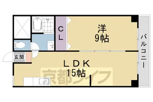 ハイツクローバー【C402号室】の間取り