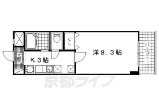 京都府京都市山科区竹鼻外田町【マンション】の間取り