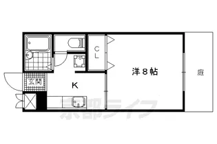 京都府京都市山科区大塚元屋敷町【アパート】の間取り