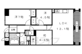 パインフィールド洛東【501号室】の間取り