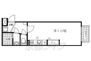 プルーリオン山科駅前【305号室】の間取り