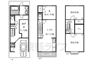 京都府京都市山科区東野南井ノ上町【一戸建】の間取り