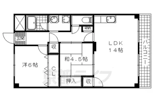 エリセオびわ湖(ベルヴィ55)【303号室】の間取り