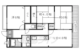 エリセオびわ湖(ベルヴィ55)【706号室】の間取り