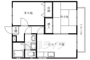 京都府京都市山科区西野八幡田町【アパート】の間取り