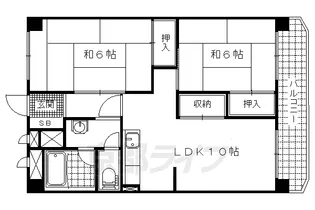 山科団地 B棟【217号室】の間取り