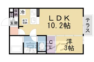 アーバンスクェアⅠ【105号室】の間取り