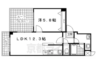 京都府京都市山科区小山西御所町【マンション】の間取り
