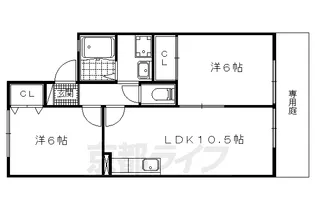 アーク比叡【1階】の間取り