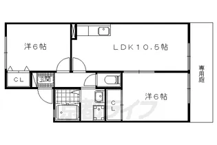 アーク比叡【1階】の間取り