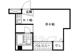 椥辻HSビル【705号室】の間取り