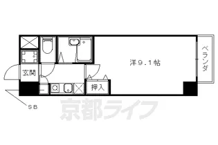サムパティーク山科【912号室】の間取り