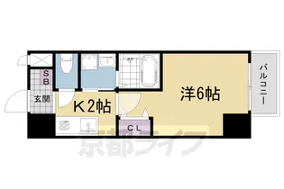 サムパティーク山科【207号室】の間取り