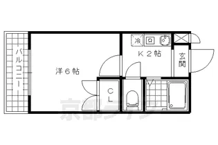 ヴィラ樅の木【201号室】の間取り