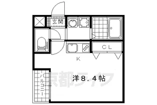 ルフレ山科【101号室】の間取り