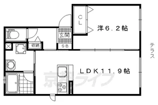 シャーメゾンK・Y【102号室】の間取り