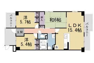 サニーコート山科【3階】の間取り