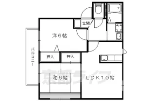 プランタン96【105号室】の間取り