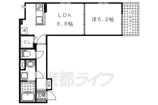 ディアコート洛東【3階】の間取り
