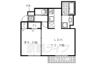 Casa FeliceⅡ【103号室】の間取り