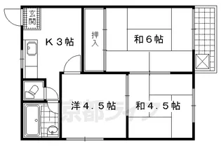 唐崎グリーンハイツ【103号室】の間取り