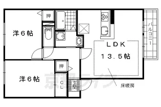 クレール唐崎 B棟【2階】の間取り