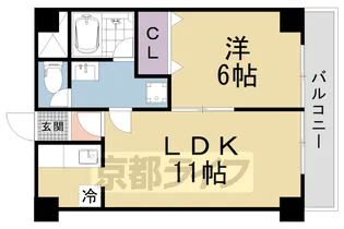 ジュネス堅田【2階】の間取り