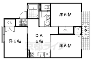 セジュール堀井【1階】の間取り