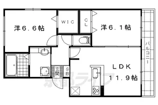 Casa raffine 瀬田 A棟【303号室】の間取り