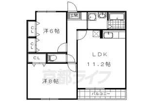 フルール小柳【1階】の間取り