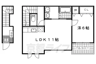 ラフィーネ坂本【2階】の間取り