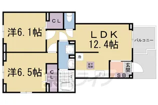 コーポ勢多Ⅵ番館【102号室】の間取り