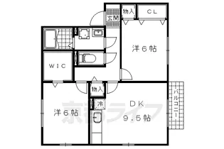 レークタウンE棟【102号室】の間取り