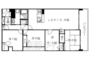 京都府京都市中京区壬生森町【マンション】の間取り