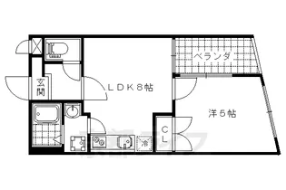 PAO COURT OTOWA【203号室】の間取り