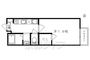ベルメゾン御陵【107号室】の間取り