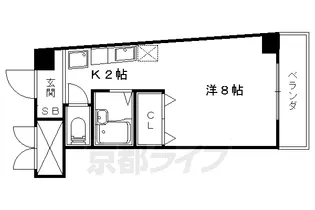 ボナール椥ノ辻【506号室】の間取り