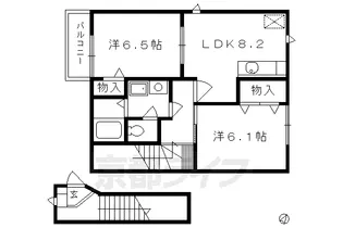 ベルドミール堅田【201号室】の間取り