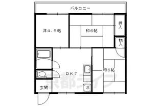 シャトレ森田【102号室】の間取り