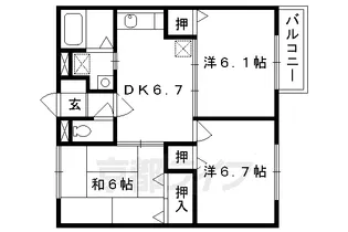 エスターテ【204号室】の間取り