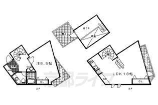 PARK HILLS OYAKE【201号室】の間取り