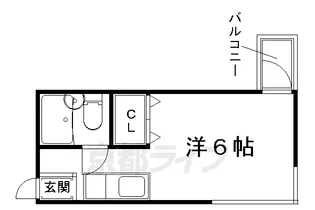 ビオス長岡京【105号室】の間取り