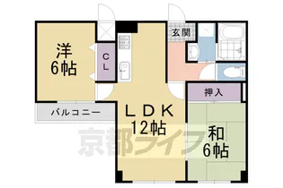 ランブラス南長岡京【0303号室】の間取り