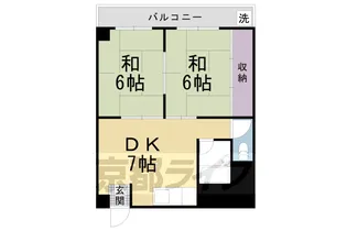 ロイヤルフラワーマンション【4B号室】の間取り