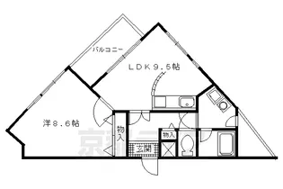 コスモプラザ【4階】の間取り